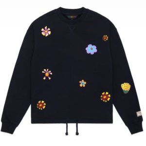 TEDDY FRESH FLORAL APPLIQUÉ CREWNECK -2X